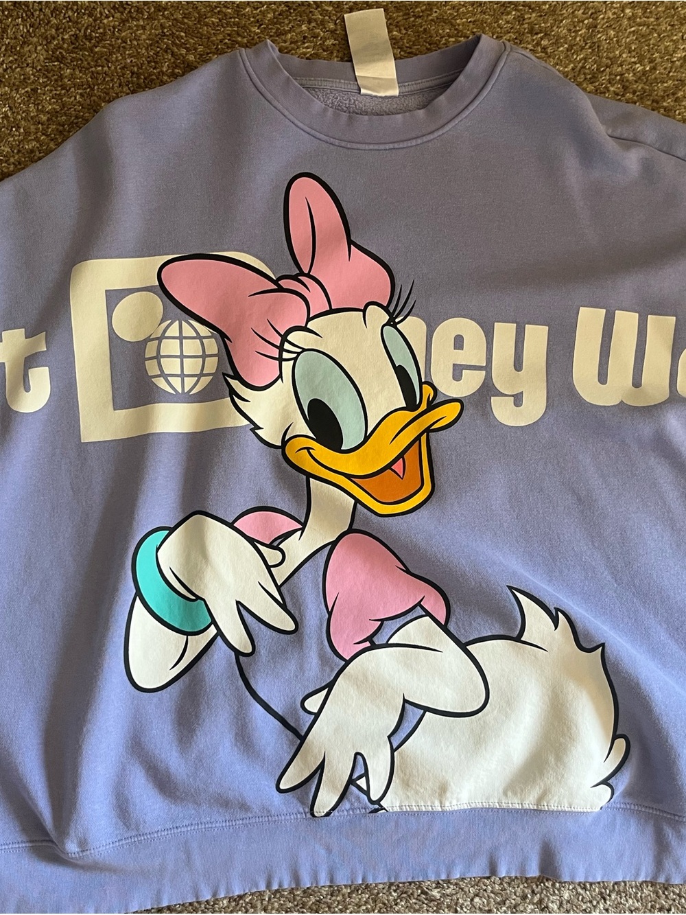 Daisy Duck Graphic Sweatshirt in Lavender with Pink Accents